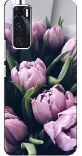 Чехол с печатью "Сиреневые тюльпаны" для ViVO V20 se