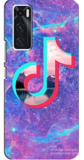 Силиконовый чехол с изображением "ТикТок мраморный" для ViVO V20 se