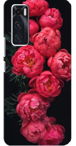 Силиконовый чехол с изображением "Яркие пионы" для ViVO V20 se
