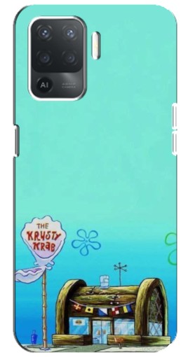 Силиконовый чехол с изображением "Krusty Krab" для OPPO Reno 5 Lite