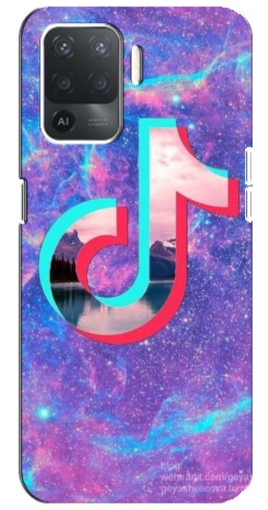 Чехол с картинкой "ТикТок мраморный" для OPPO Reno 5 Lite