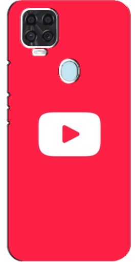 Чехол с печатью "YouTube Кнопка" для ZTE Blade V2020