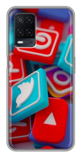 Чехол с картинкой "3Д эффект" для OPPO A54