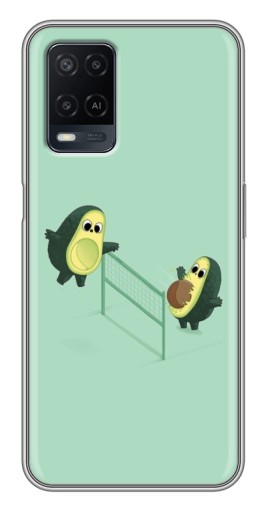 Чехол с печатью "Авокадо волейболисты " для OPPO A54