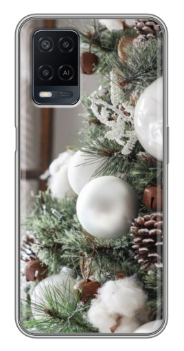 Силиконовый чехол с изображением "Игрушки на елке" для OPPO A54