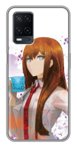 Силиконовый чехол с изображением "Курису с чашкой" для OPPO A54
