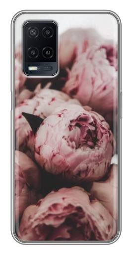 Чехол с принтом "Нежные пионы" для OPPO A54