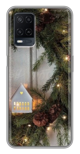Силиконовый чехол с изображением "Новогодний венок" для OPPO A54