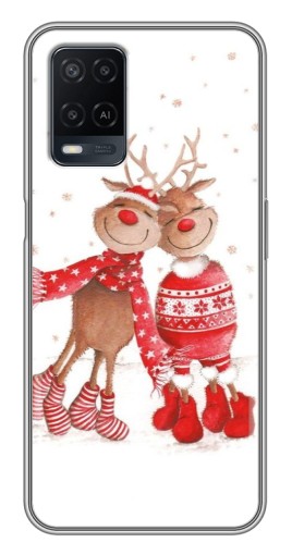 Чехол с печатью "Влюбленные олени" для OPPO A54