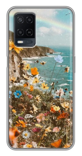 Силиконовый чехол с изображением "Яркие полевые цветы" для OPPO A54