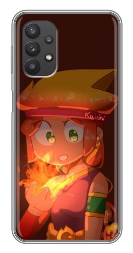 Чехол с печатью "Amber с огнем" для Samsung Galaxy A32