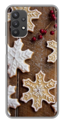 Чехол с печатью "Пряники снежинки" для Samsung Galaxy A32