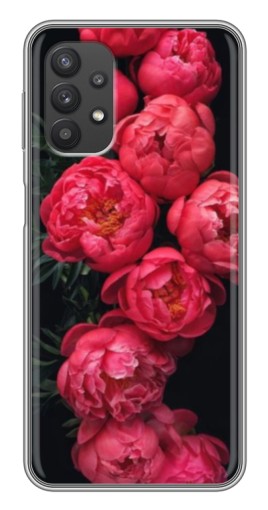 Чехол с картинкой "Яркие пионы" для Samsung Galaxy A32