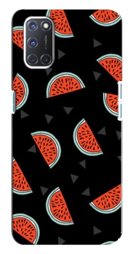 Чехол с картинкой "Арбузы на черном" для Oppo A92