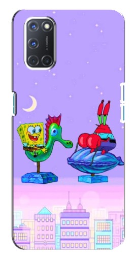 Чехол с картинкой "Крабс и Спанч Боб" для Oppo A92