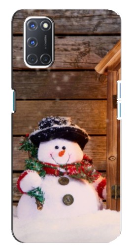 Чехол с картинкой "Рождественский снеговик" для Oppo A92