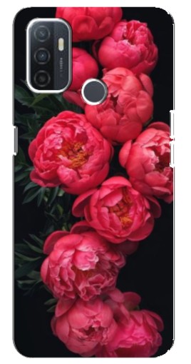 Чехол с картинкой "Яркие пионы" для Oppo A32