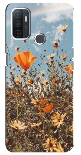 Чехол с печатью "Желтые цветы" для Oppo A32