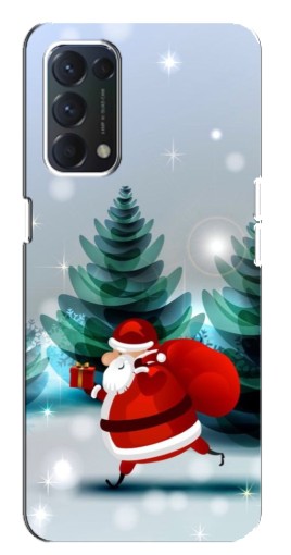 Чехол с печатью "Дед Мороз с подарком" для OPPO A74