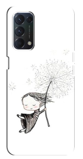 Чехол с печатью "Девочка с одуванчиком" для OPPO A74