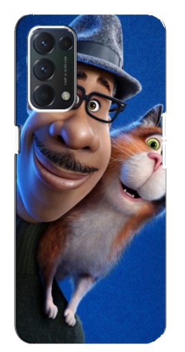 Чехол с принтом "Джо и кот" для OPPO A74