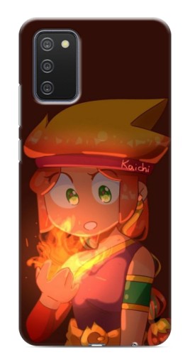 Чехол с картинкой "Amber с огнем" для Samsung Galaxy A03s