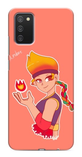 Силиконовый чехол с изображением "Amber с огоньком" для Samsung Galaxy A03s