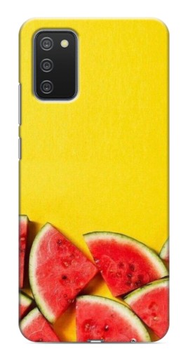 Силиконовый чехол с изображением "Арбузики на желтом" для Samsung Galaxy A03s