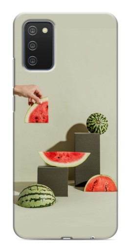Силиконовый чехол с изображением "Арт Арбузы" для Samsung Galaxy A03s