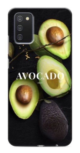Чехол с печатью "Авокадо на черном" для Samsung Galaxy A03s