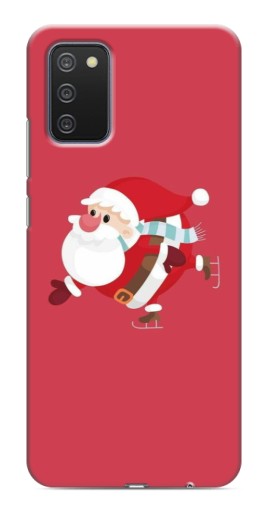 Чехол с печатью "Дед Мороз на коньках" для Samsung Galaxy A03s
