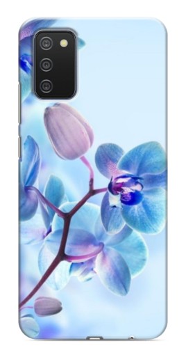 Чехол с принтом "Голубые орхидеи" для Samsung Galaxy A03s