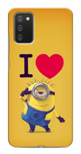 Чехол с принтом "I Love Minion" для Samsung Galaxy A03s
