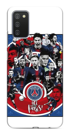 Силиконовый чехол с изображением "Команда PSG" для Samsung Galaxy A03s