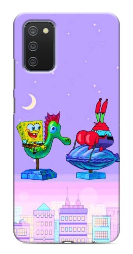 Чехол с принтом "Крабс и Спанч Боб" для Samsung Galaxy A03s