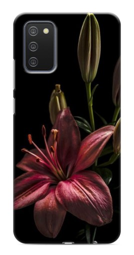 Чехол с картинкой "Красная лилия " для Samsung Galaxy A03s