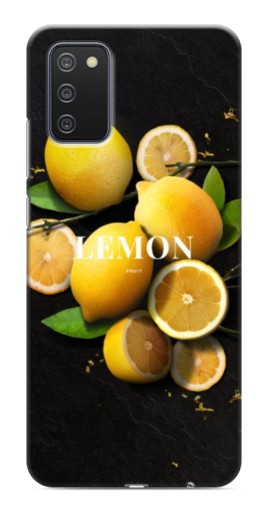 Чехол с принтом "Лимон на черном" для Samsung Galaxy A03s