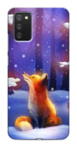 Силиконовый чехол с изображением "Лисичка в лесу" для Samsung Galaxy A03s
