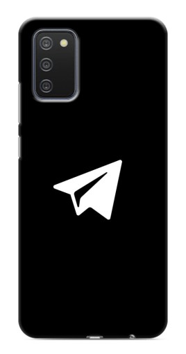 Силиконовый чехол с изображением "Лого Телеграм" для Samsung Galaxy A03s
