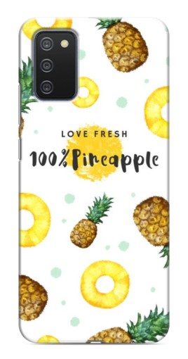 Чехол с картинкой "Любовь к ананасам" для Samsung Galaxy A03s