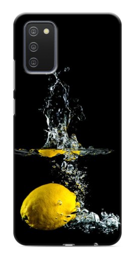 Силиконовый чехол с изображением "Мокрый Лимон" для Samsung Galaxy A03s