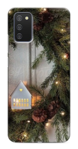 Чехол с принтом "Новогодний венок" для Samsung Galaxy A03s