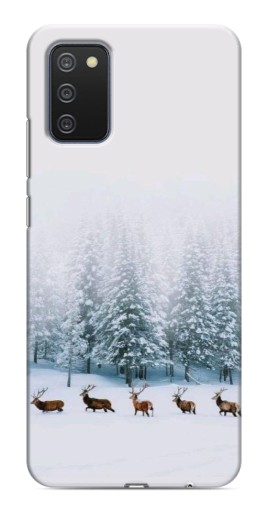 Чехол с печатью "Олени в лесу" для Samsung Galaxy A03s