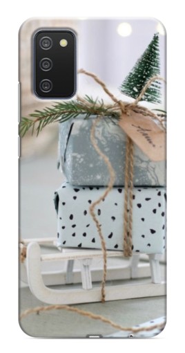 Силиконовый чехол с изображением "Подарки на санках" для Samsung Galaxy A03s