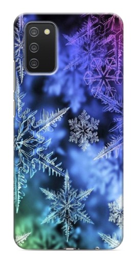 Чехол с печатью "Разноцветные снежинки" для Samsung Galaxy A03s