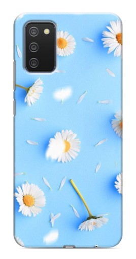 Чехол с печатью "Ромашковый фон" для Samsung Galaxy A03s