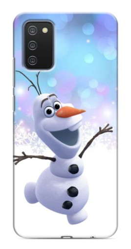 Силиконовый чехол с изображением "Снеговик Олаф" для Samsung Galaxy A03s
