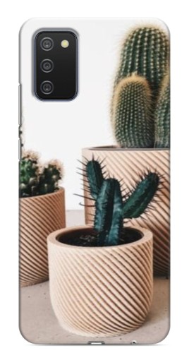 Чехол с картинкой "стильные кактусы" для Samsung Galaxy A03s