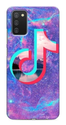 Чехол с принтом "ТикТок мраморный" для Samsung Galaxy A03s