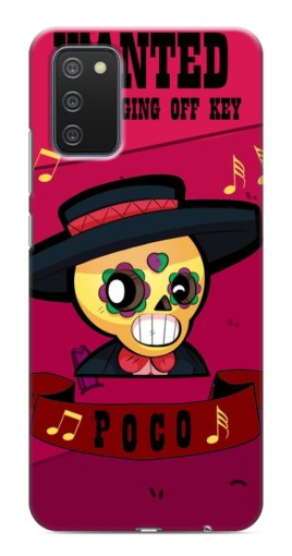 Чехол с печатью "WANTED POCO" для Samsung Galaxy A03s
